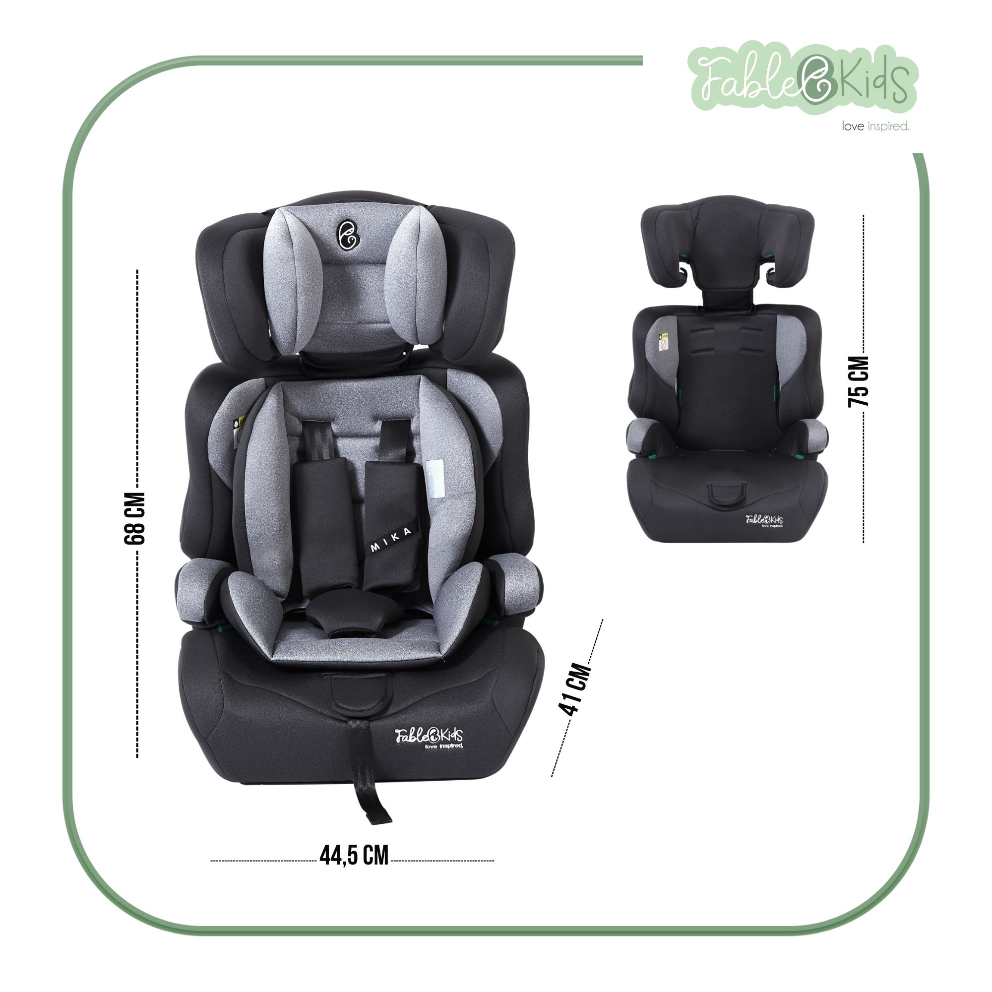 Autokindersitz Mika Grau 6